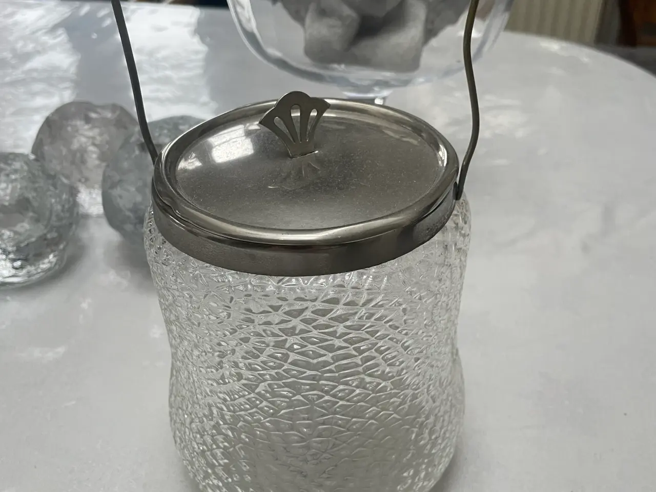 Billede 2 - Gammel kiksespand i glas