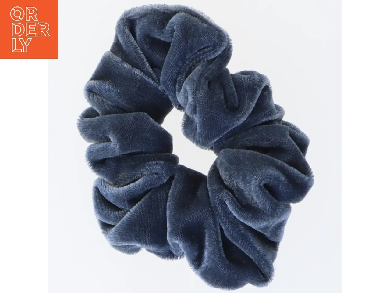 Billede 2 - Blå Velour Hårscrunchie (str. Ø 10 cm)