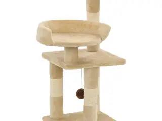 Kradsetræ med sisal-kradsestolper 65 cm - beige