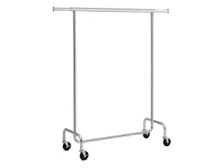 Tøjstativ på hjul Heavy Duty, justerbart, forkromet metal, 110-150 cm, kapacitet 130 kg (HSR11S)