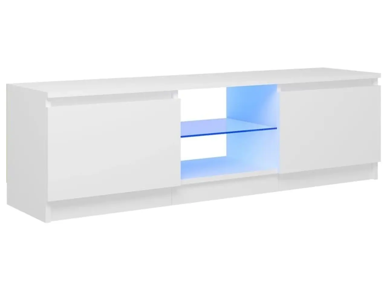 Billede 2 - Tv-skab med LED-lys 120x30x36 cm hvid