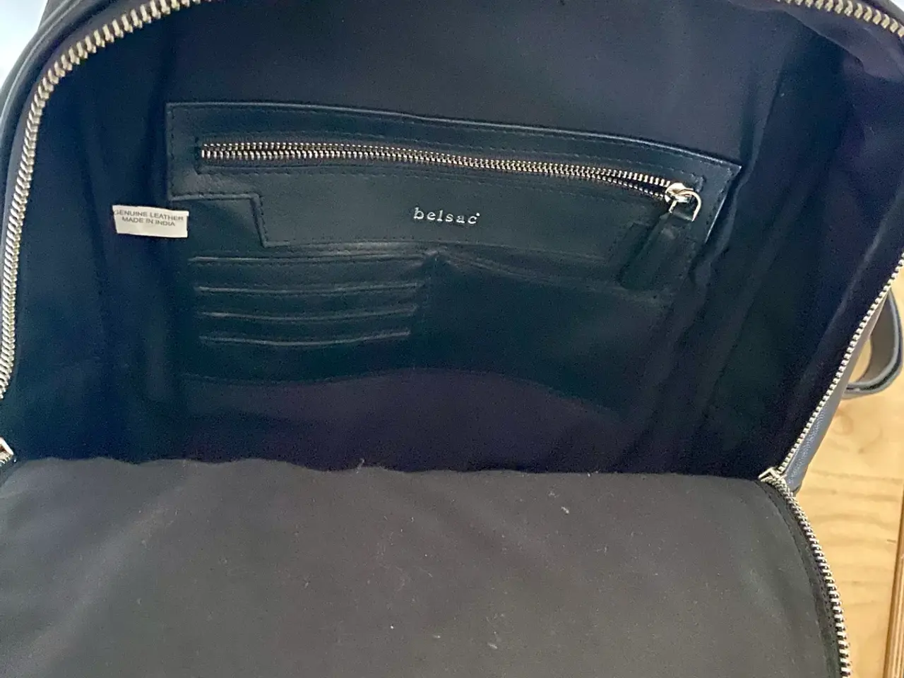 Billede 8 - Belsac rygsæk i sort læder