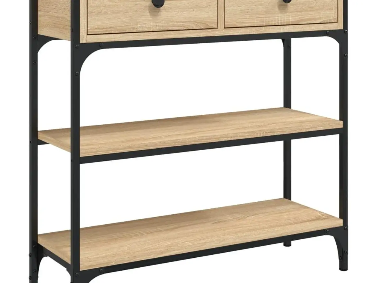 Billede 2 - Konsolbord med 2 skuffer og 2 hylder - sonoma-eg