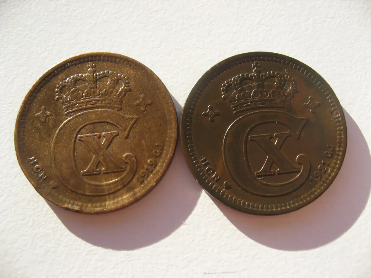 Billede 3 - Flotte bronze 5 ører 1919 & 1921