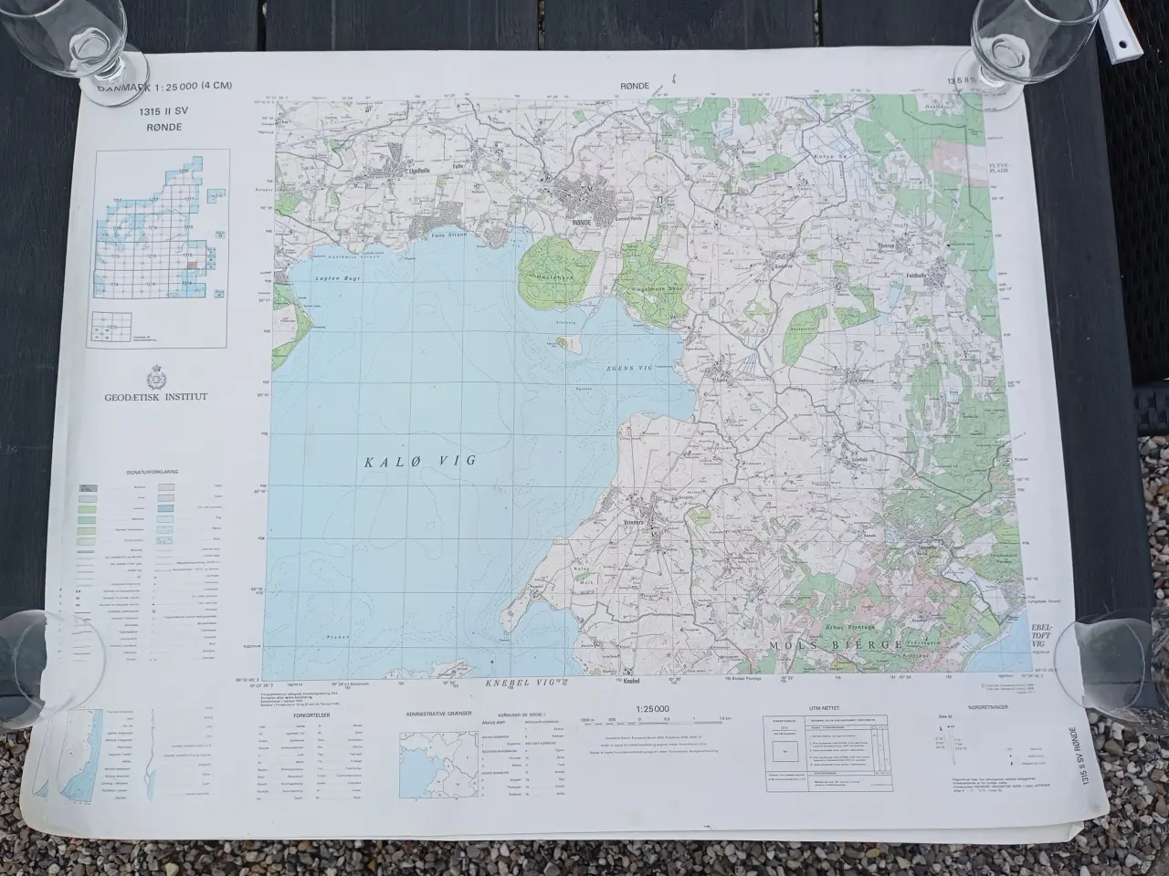 Billede 3 - Landkort over Rønde, Djursland