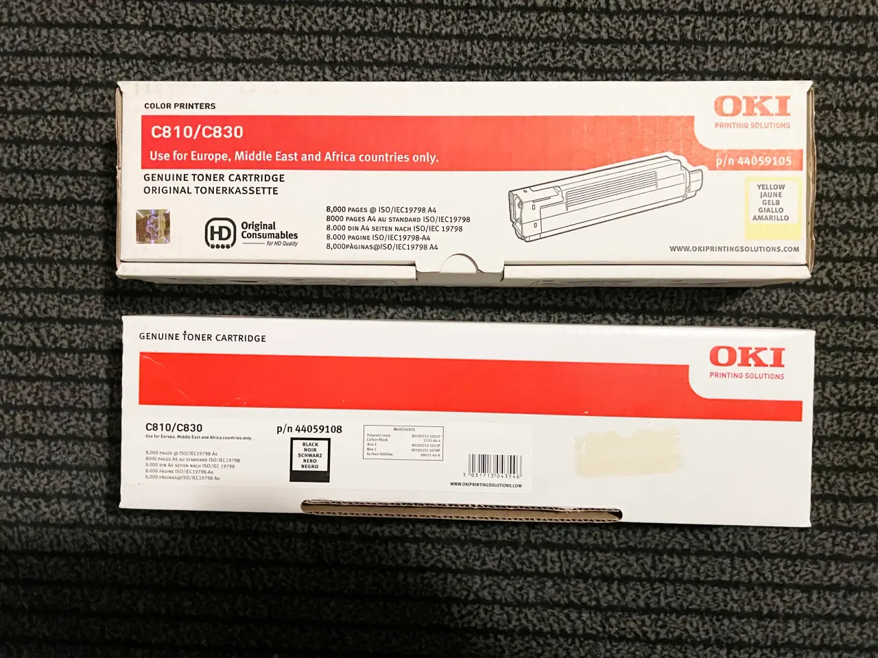 Billede 1 - OKI C810/C830 gul/sort tonerpatroner