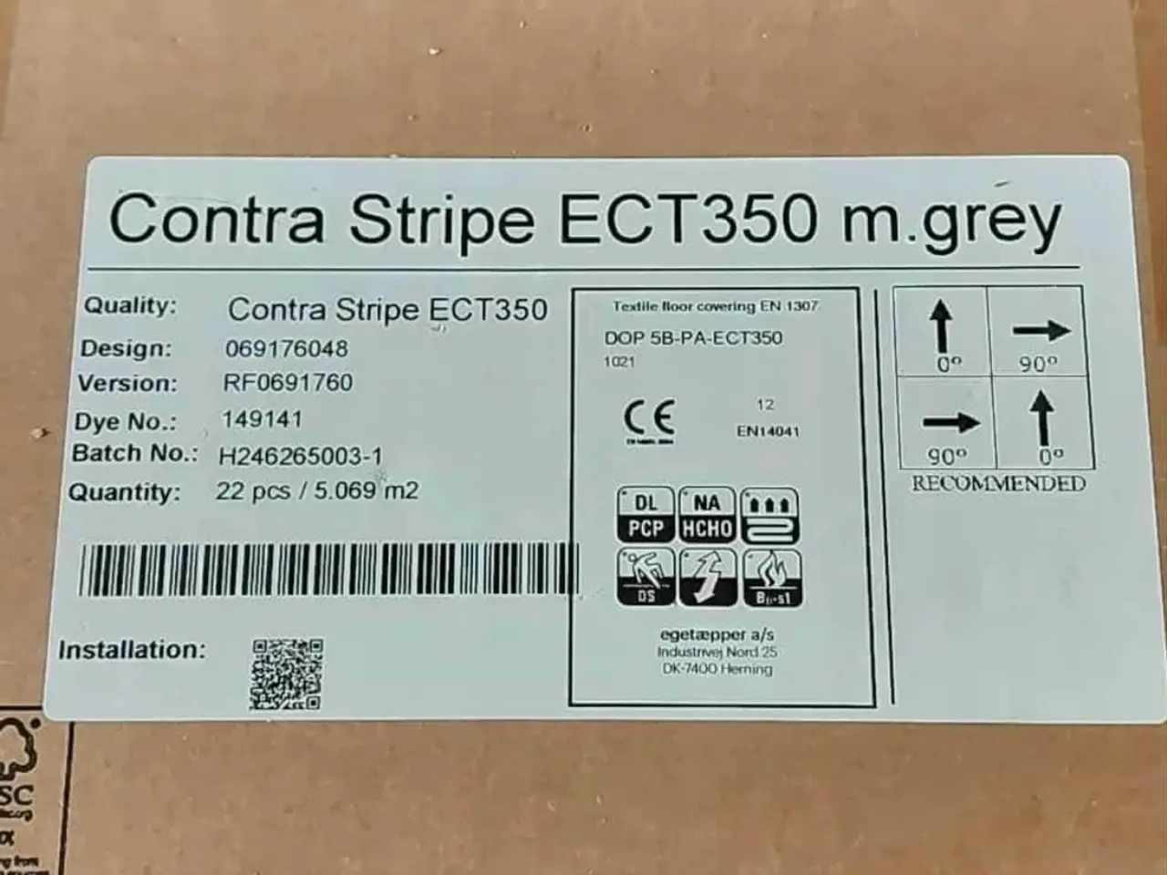 Billede 4 - Tæppefliser Contra stripe medium grey