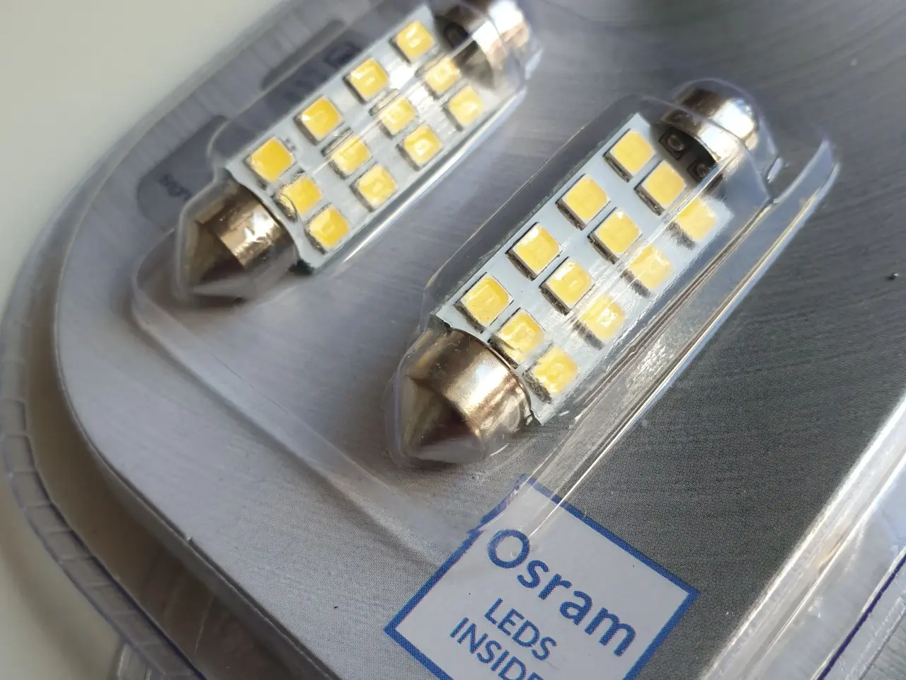 Billede 3 - LED Pærer 2 x 12 SMD 2835 LED C5W C10W SV8.5-8 41m