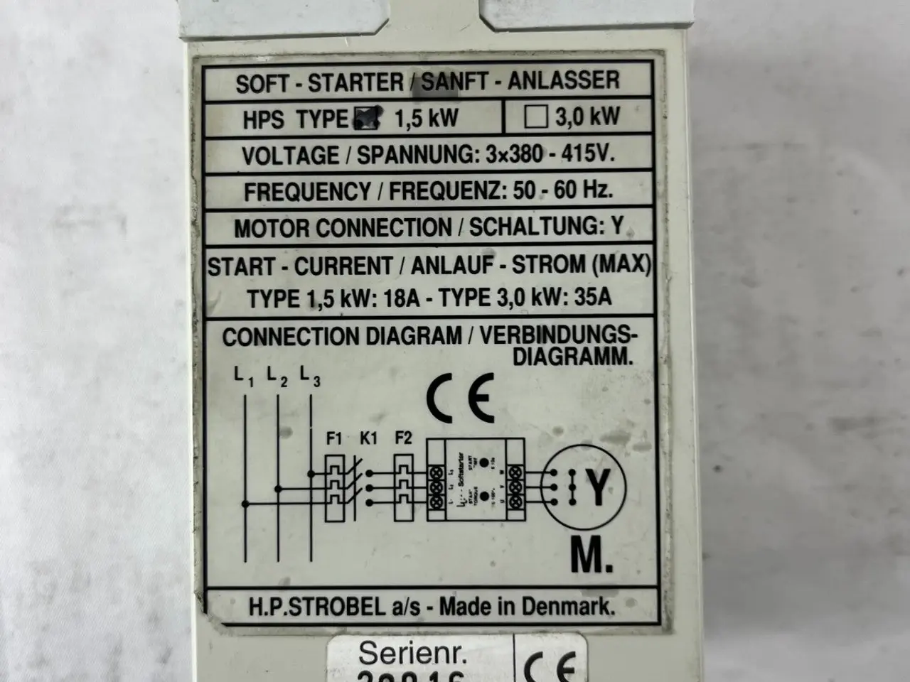 Billede 2 - H.P. Strobel Soft Starter 1.5kW 3x380–415V 3‑Phase