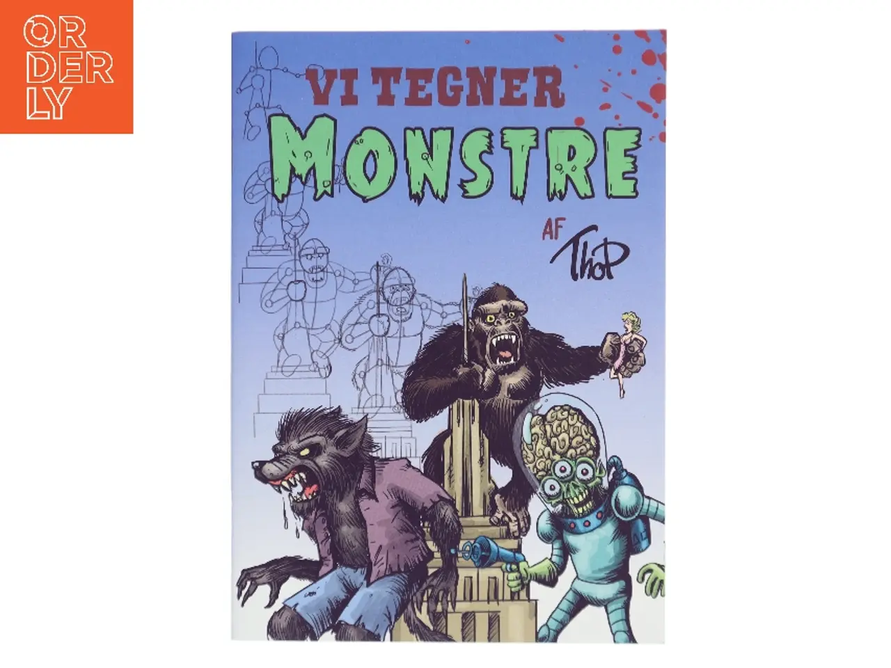 Billede 1 - Vi tegner monstre af Thomas Friis Pedersen (Thop) (Bog)