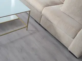 Beige hjørnesofa i cord fløjl - næsten som ny - 40