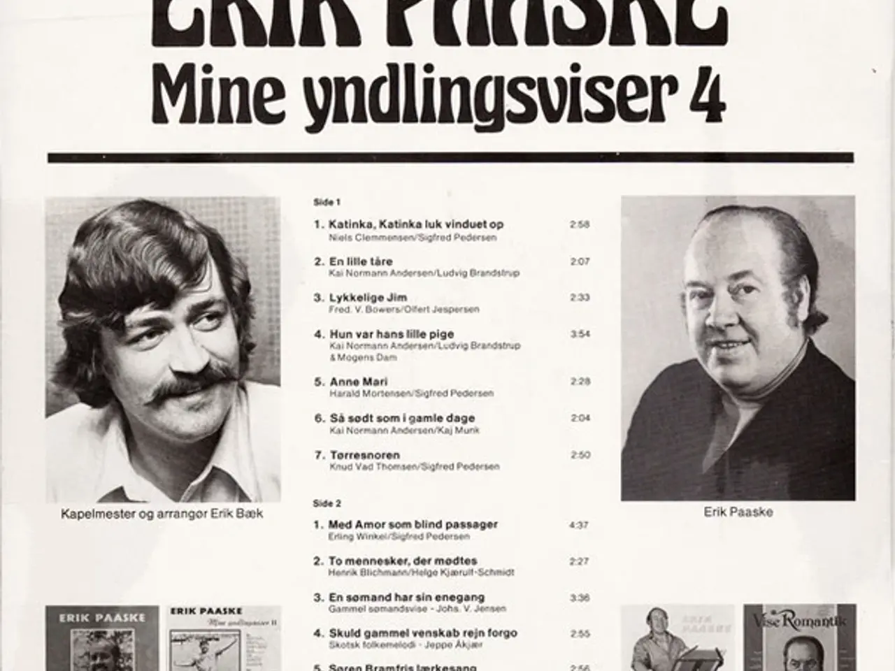 Billede 2 - Erik Paaske: Mine Yndlingsviser - LP vinyl