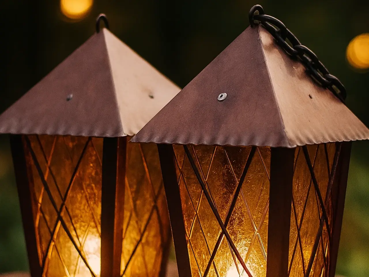 Billede 1 - Retro lanterner i smedejern–perfekt til sommerhus