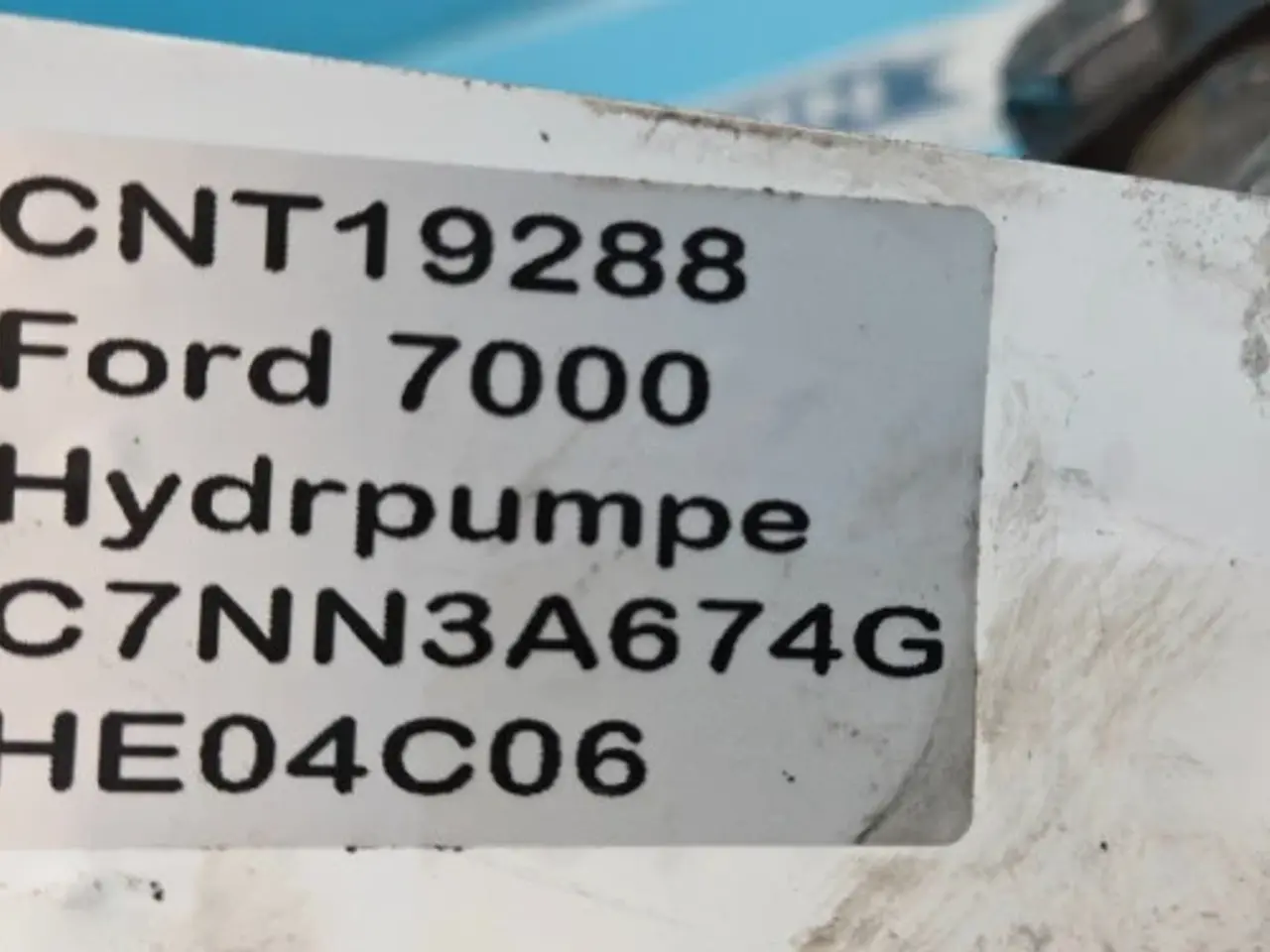 Billede 4 - Ford 7000 Hydraulikpumpe C7NN3A674G