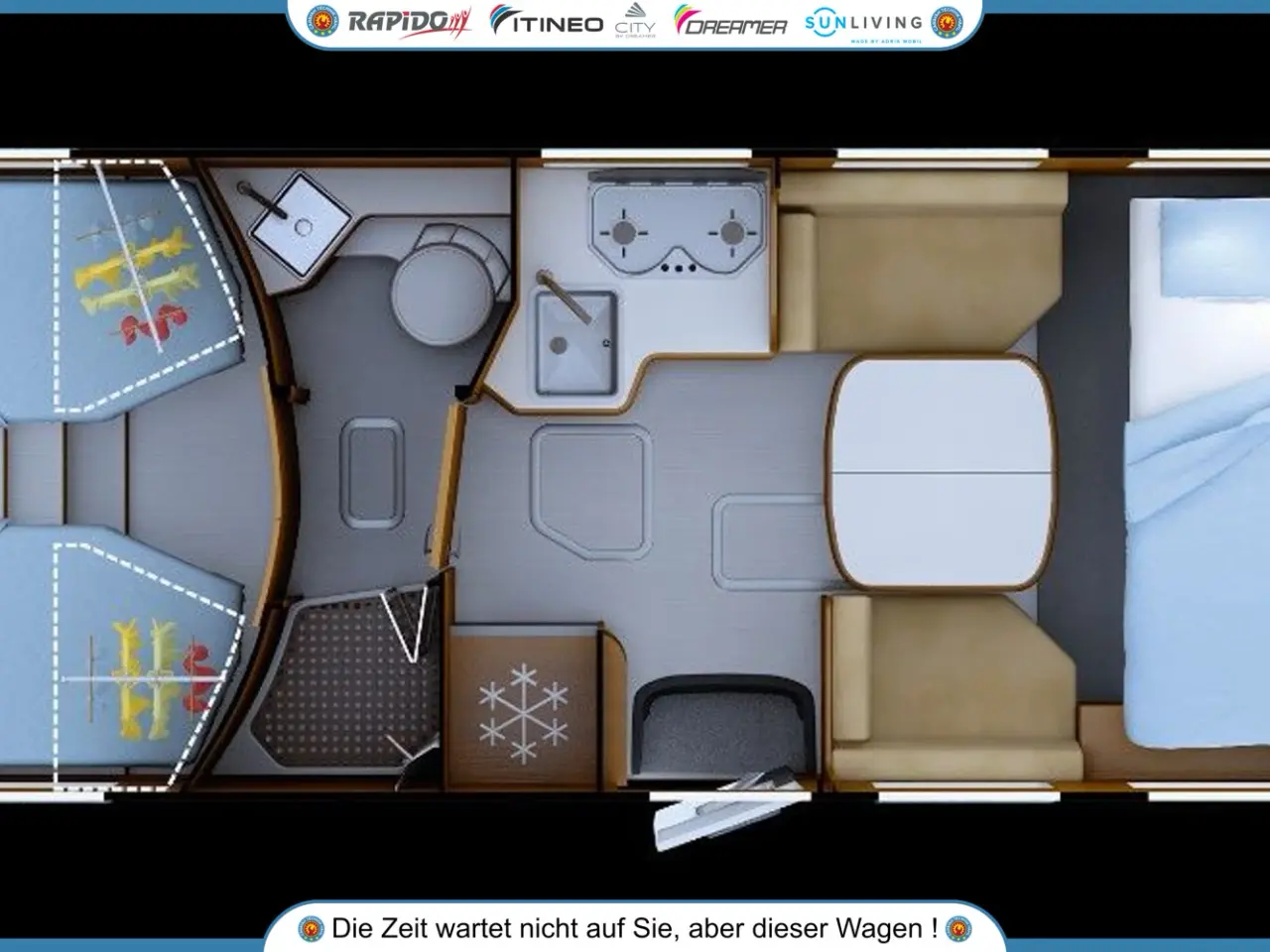 Billede 17 - Rapido 8066DF # Einzelbetten # Winterfest 3,5t-4t