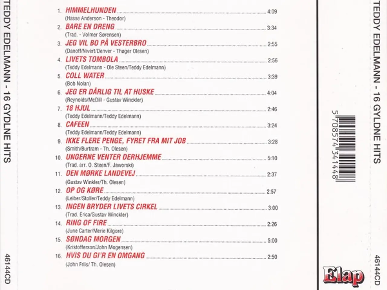 Billede 2 - Teddy Edelmann – 16 Gyldne Hits – CD