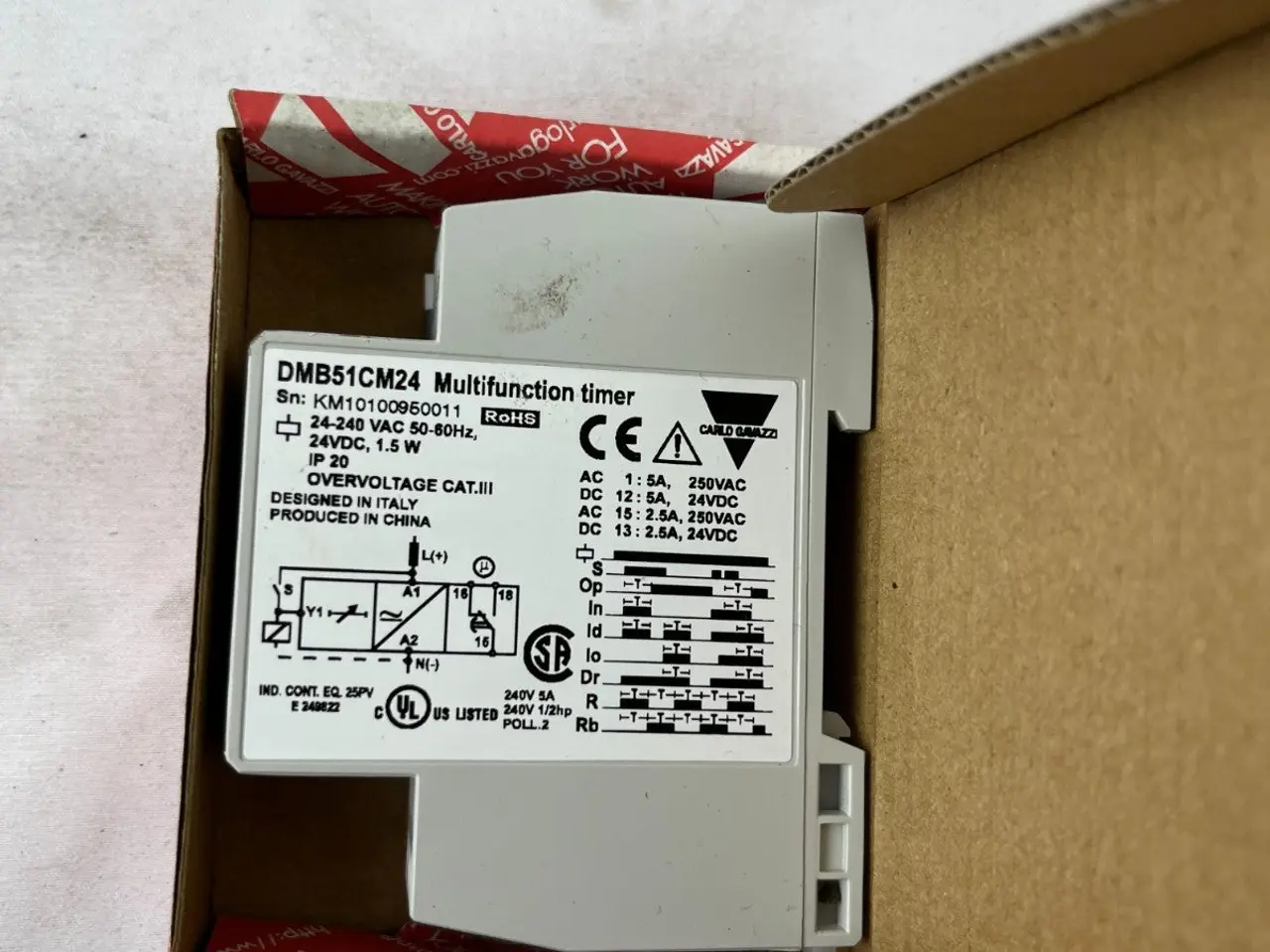 Billede 2 - Carlo Gavazzi DMB51CM24 Multifunction Timer relæ