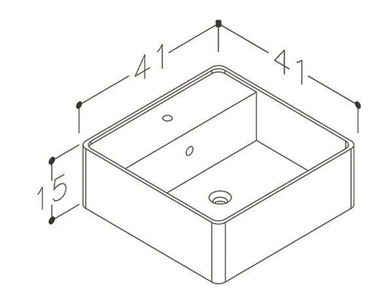 Billede 2 - Quadro porcelænsvask firkantet