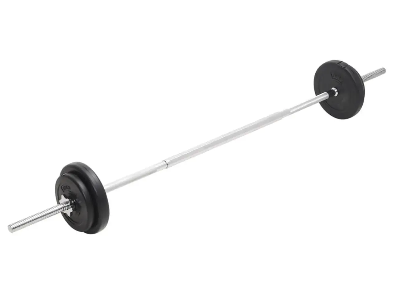 Billede 5 - Vægtstangssæt med håndvægte 30 kg - lige og curl stang
