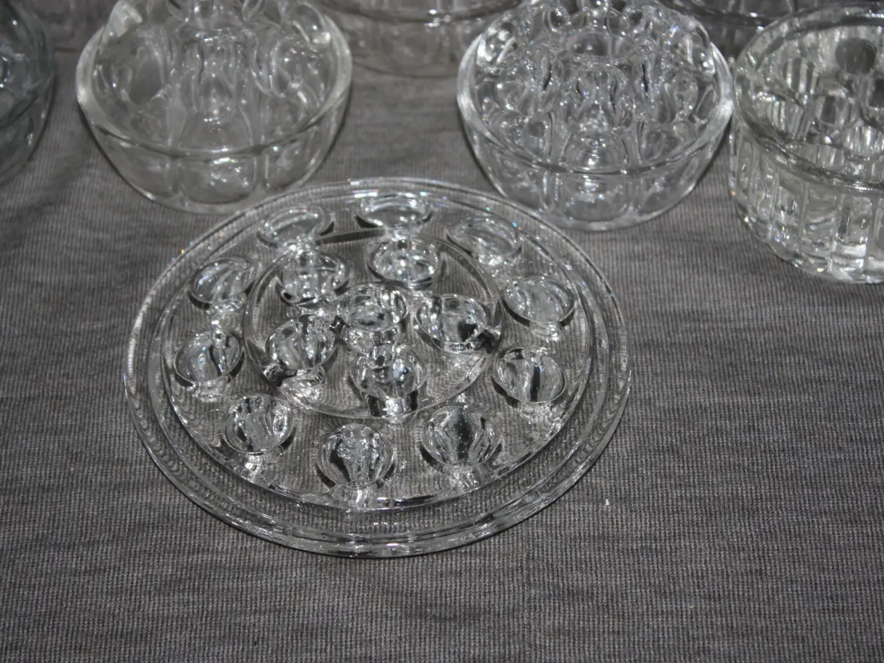 Billede 4 - Gammel glas Flower frog / blomsterstager 