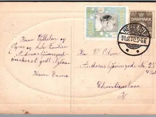 Julemærke 1910 på Postkort