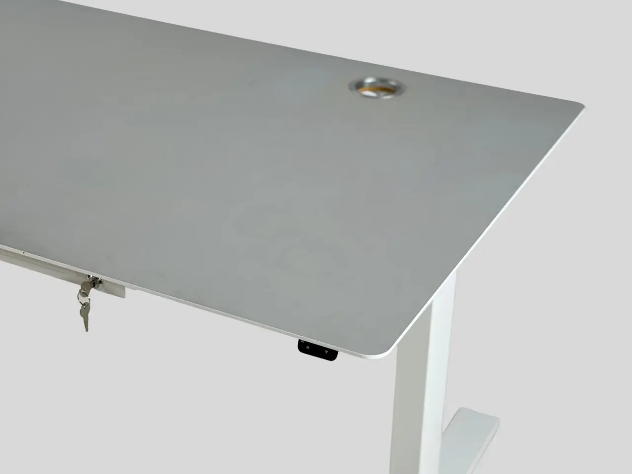 Billede 4 - ScanOffice Hæve/sænkebord – Grå/Hvidt Stel 160x80cm