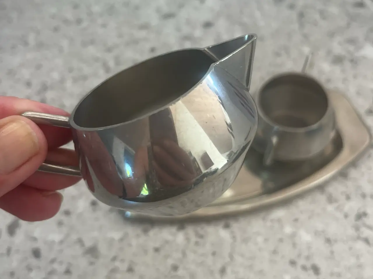 Billede 2 - Sukker Fløde sæt Pewter