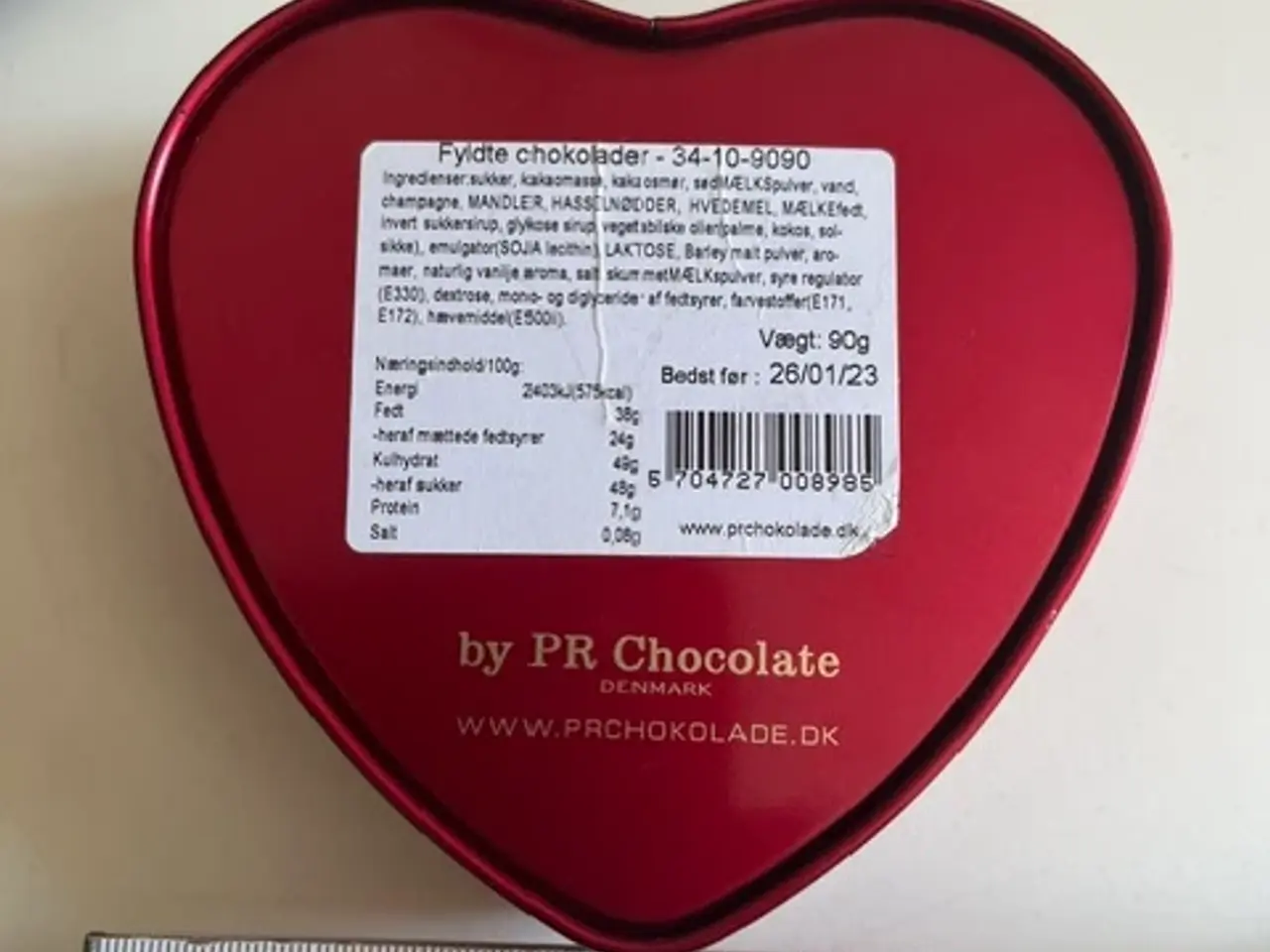 Billede 4 - PR Chocolate rød hjerteformet metaldåse