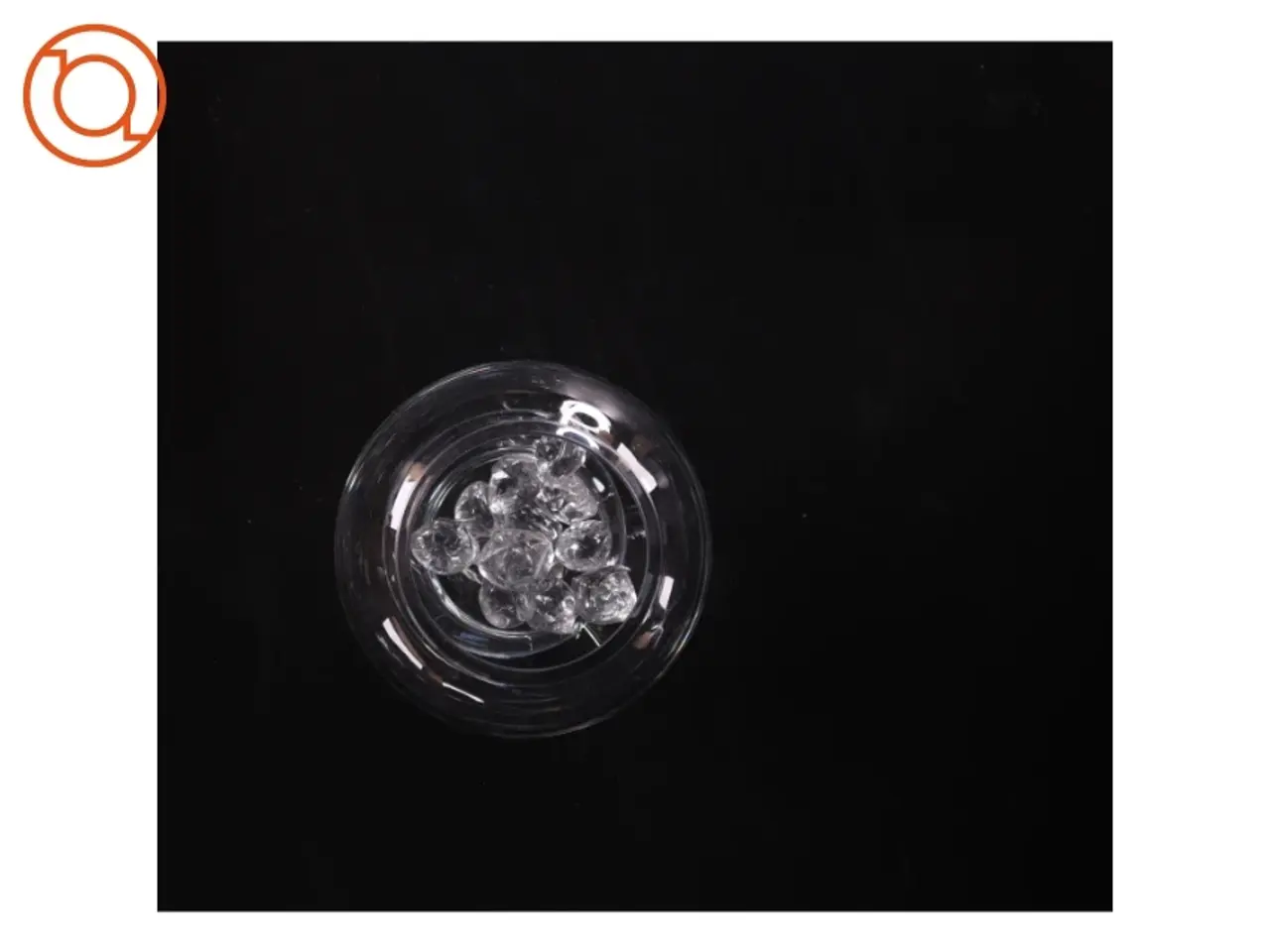 Billede 4 - Glas vase med dekotrative glassten (str. 14 x 14 cm)