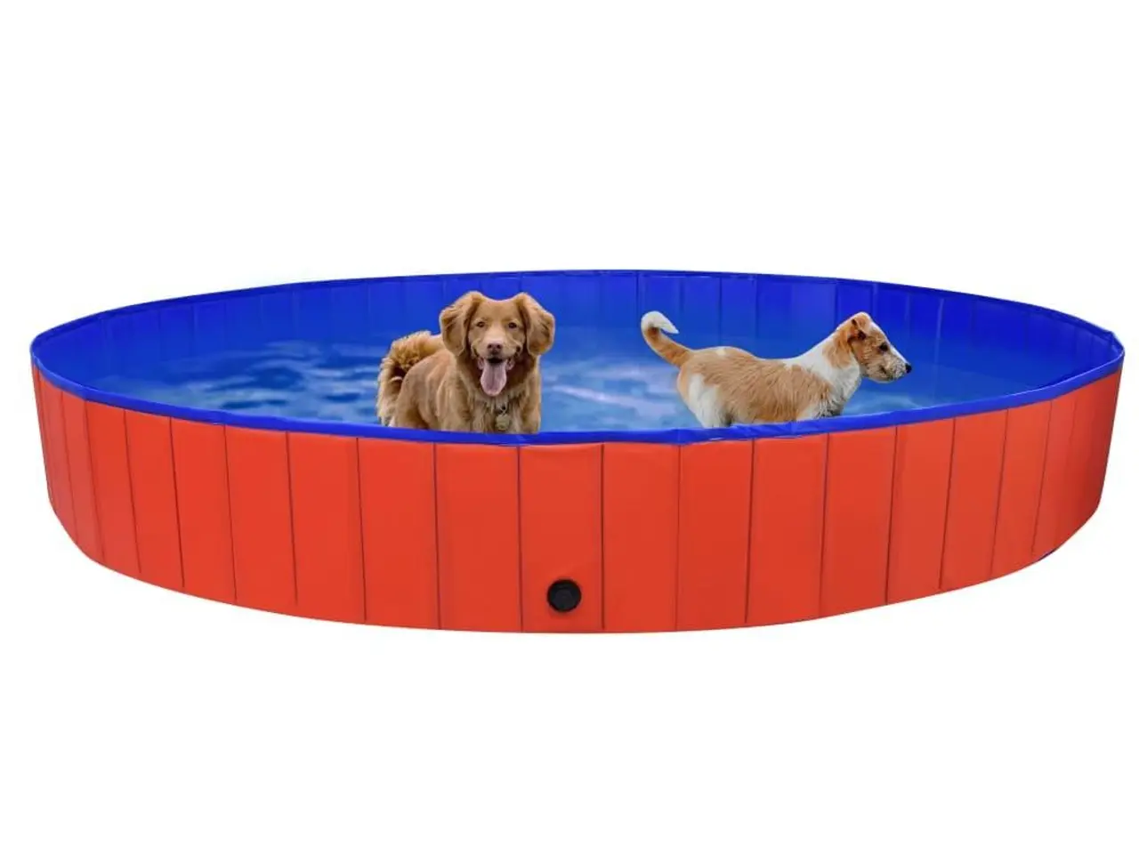 Billede 2 - Foldbart hundebassin 300 × 40 cm - PVC, rød