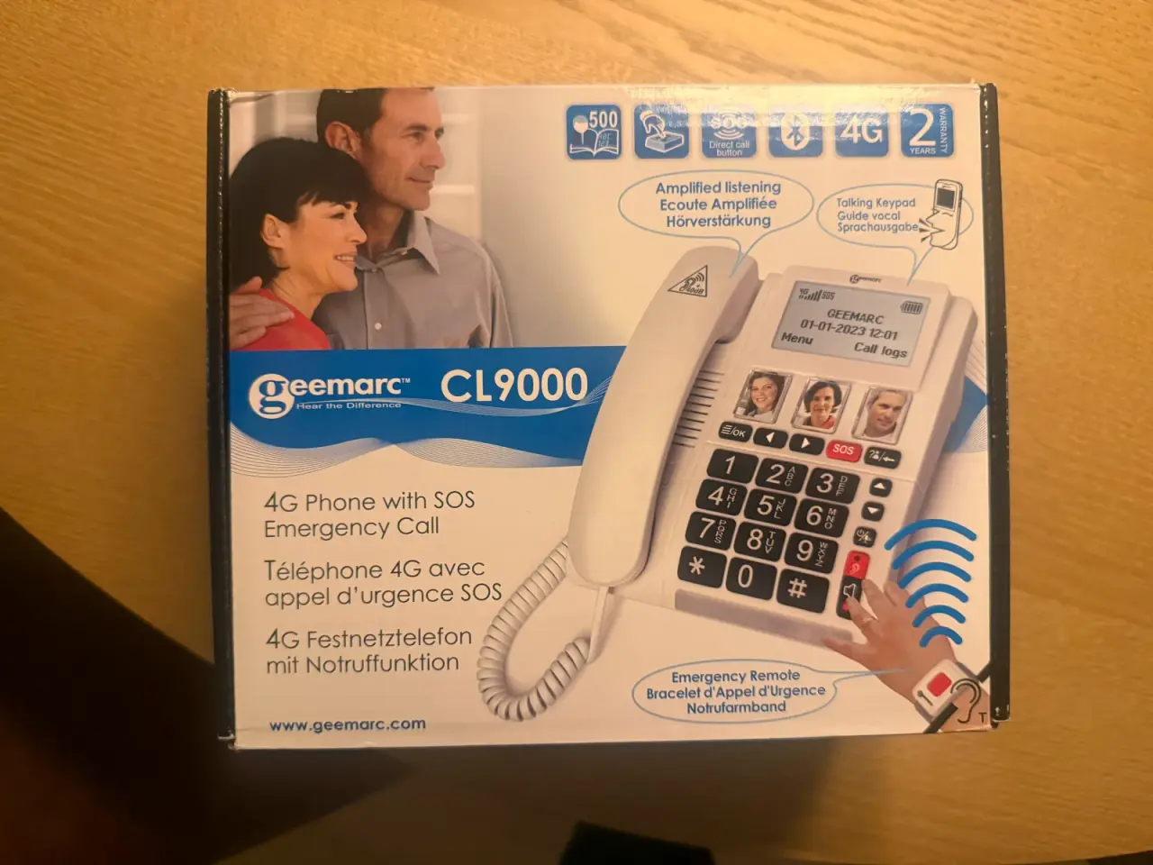 Billede 3 - Geemarc CL 9000 4G bordtelefon til simkort, med ba