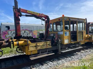 Kort 10 tons trolje med palfinger kran
