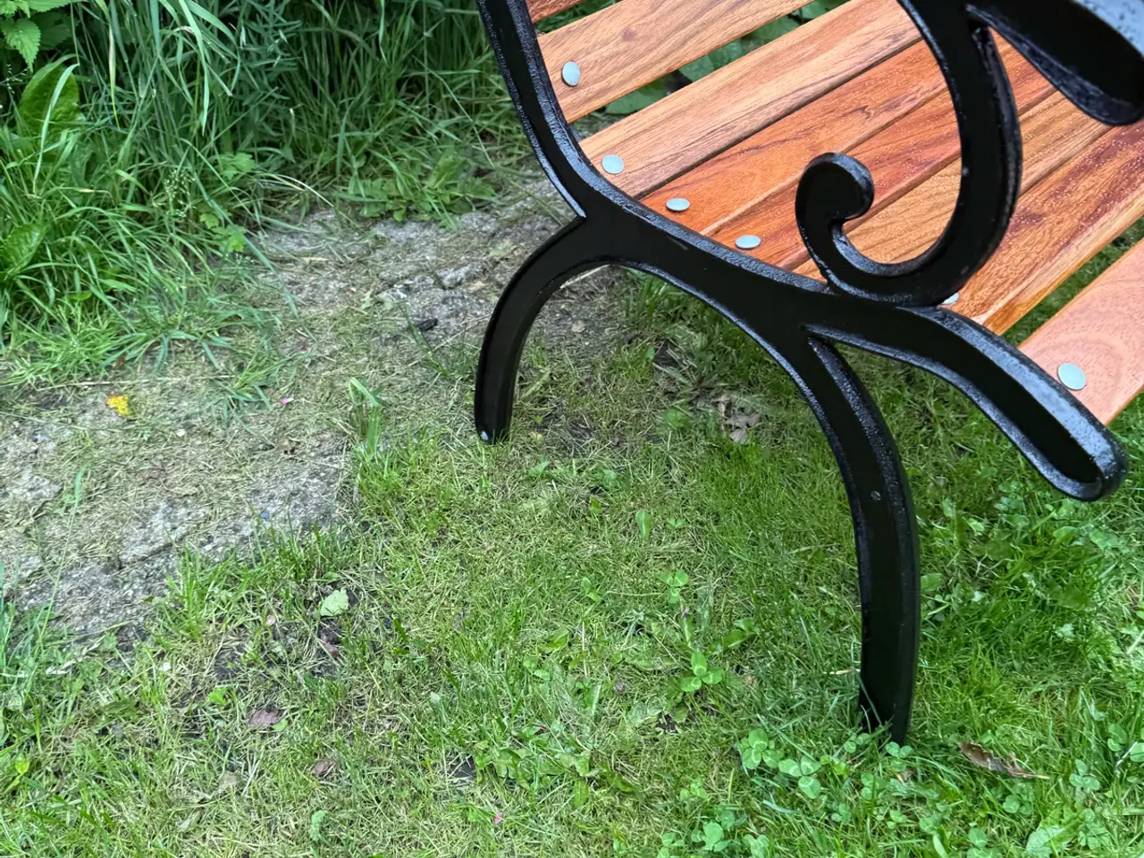 Billede 3 - Havebænk støbejernsbænk 
