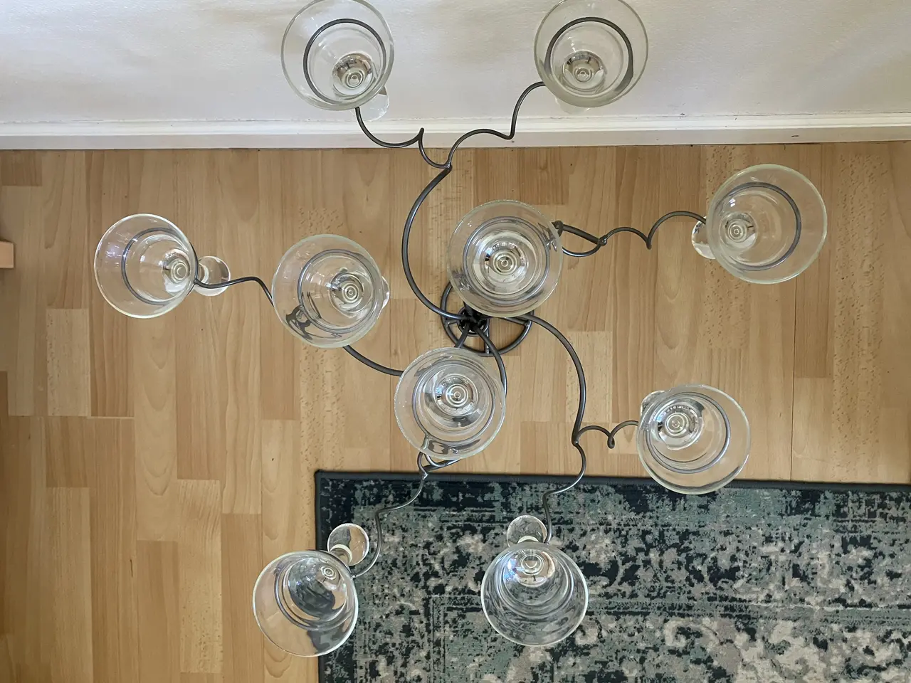 Billede 2 - Gulvstage – metaltræ med 10 glas til lys.