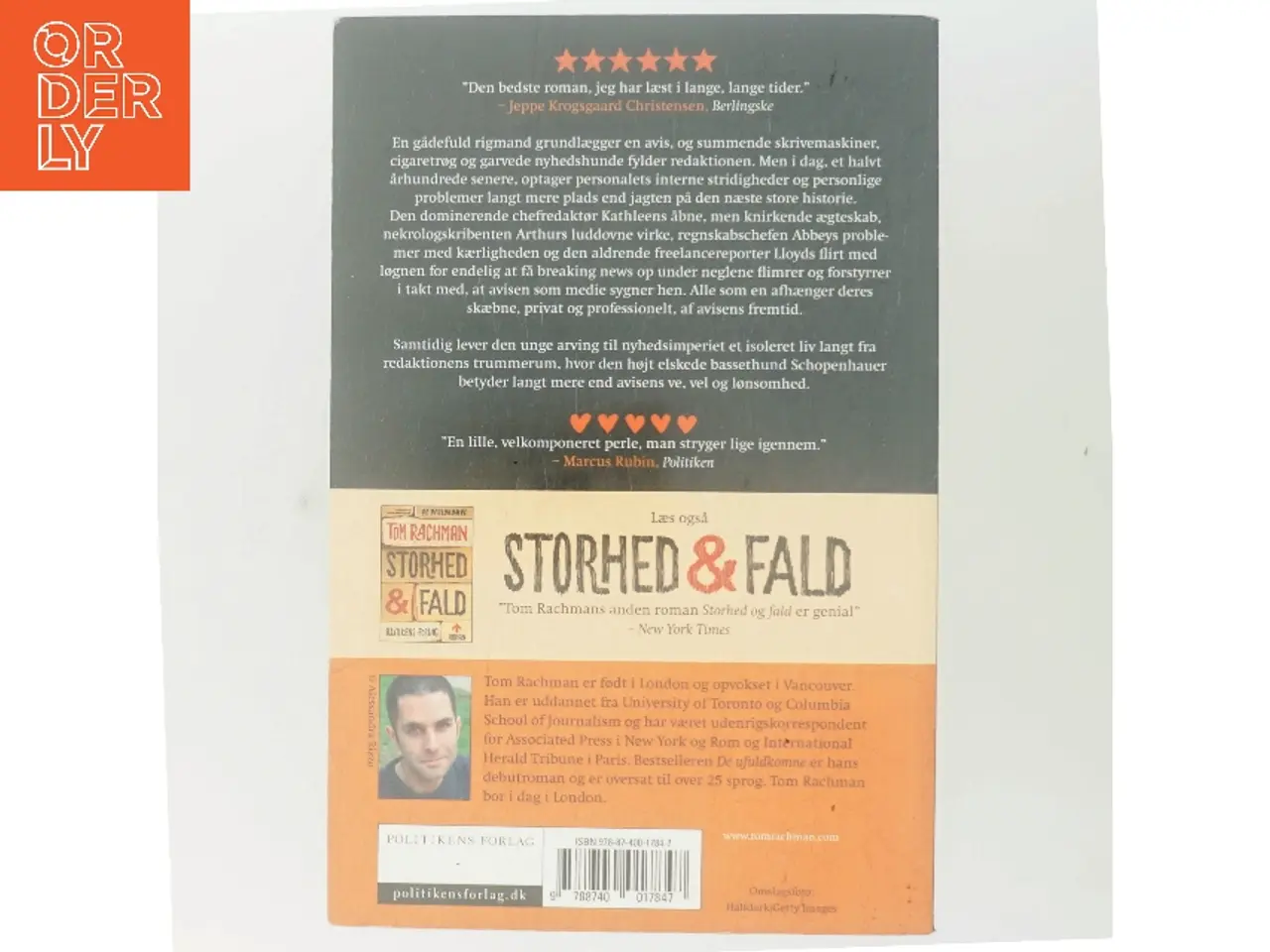 Billede 3 - De ufuldkomne : roman af Tom Rachman (Bog)