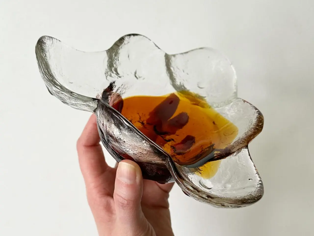 Billede 3 - Pertti Santalahti for Humppila, glasskål m brun bund, Kivi-set