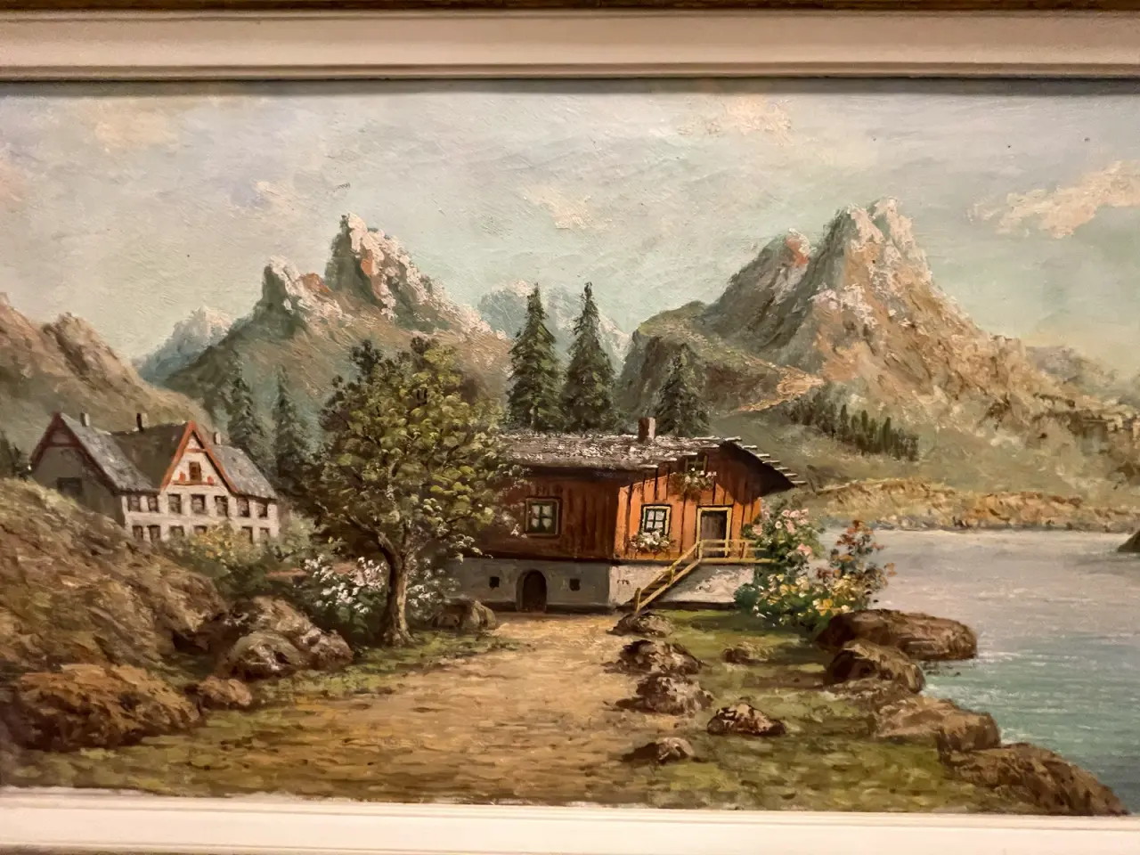 Billede 3 - Håndmalet dekorationsmaleri på lærred 85 × 45 cm