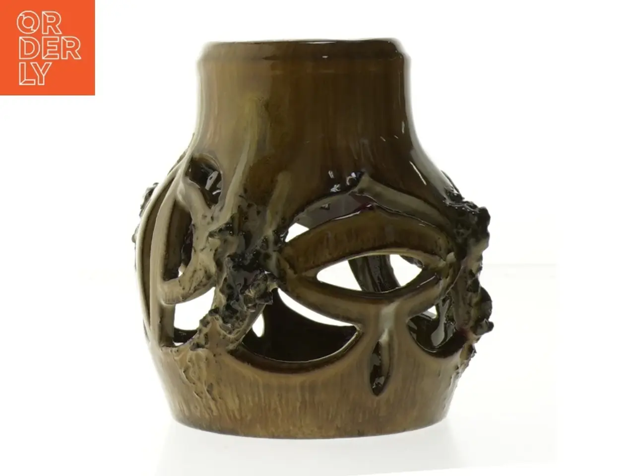 Billede 3 - Keramik lava vase med organisk design (str. 11 x 15 cm)