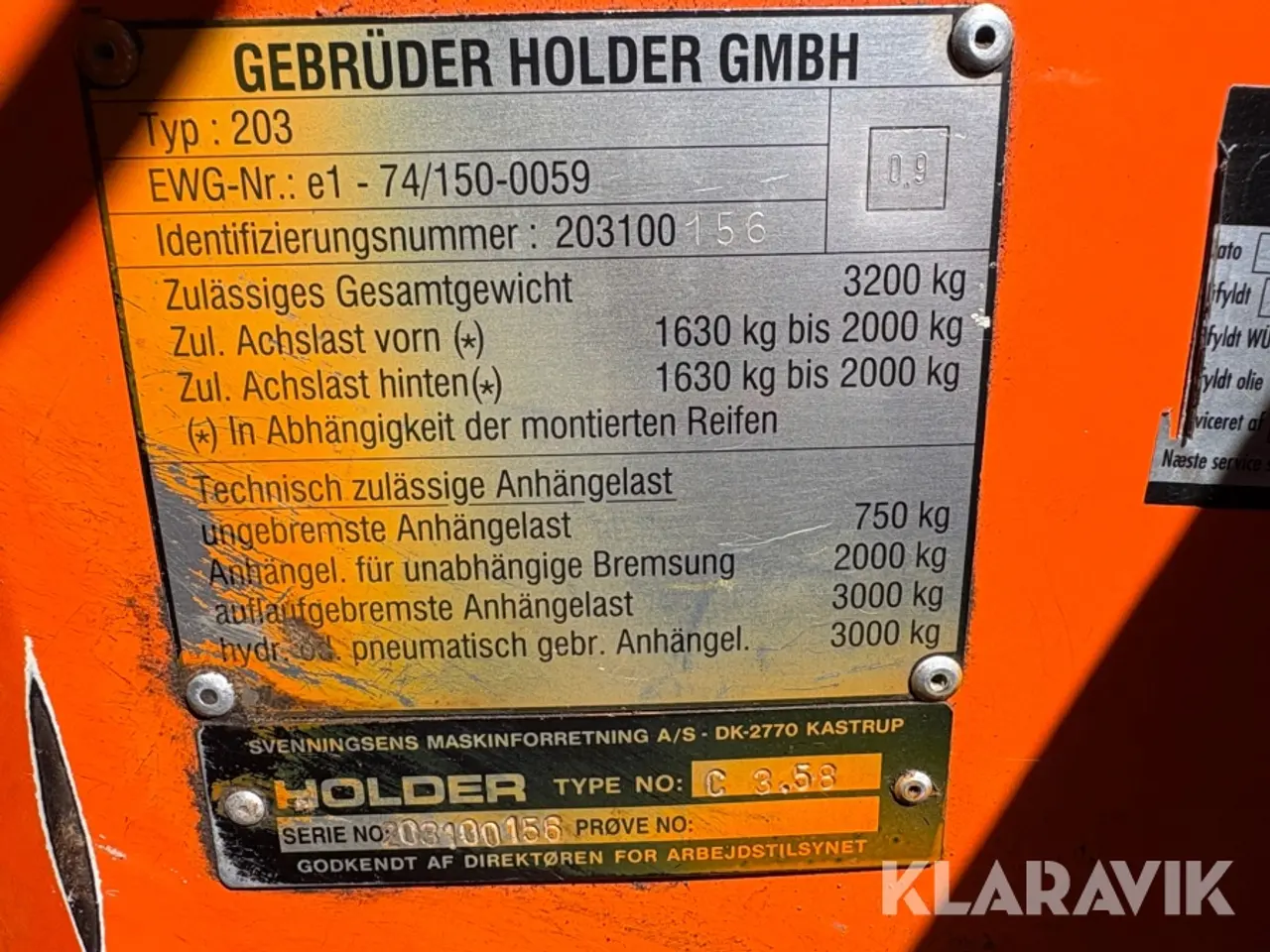 Billede 5 - Redskabsbærer Holder C 3.58 Type 203