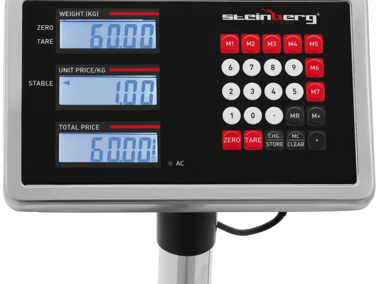 Billede 2 - Industrivægt – 60 kg / 0,005 kg – bagkant – LCD