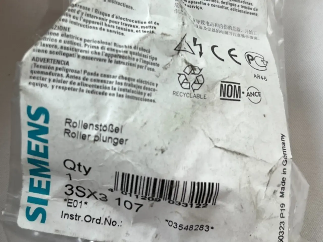 Billede 1 - Siemens 3SX3 107 Roller Plunger Actuator Head for