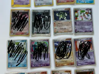 Diverse vintage Pokemon kort