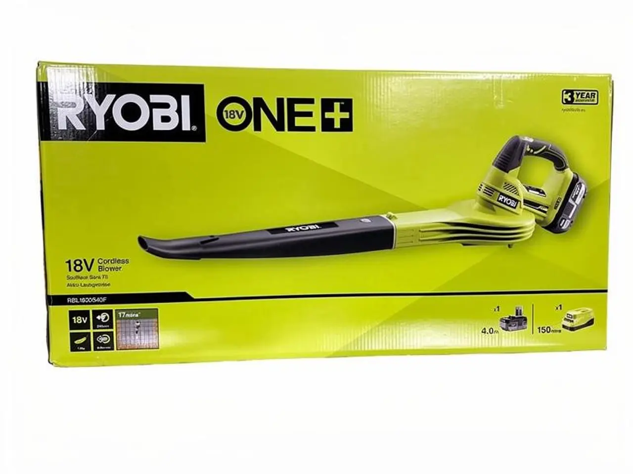 Billede 1 - Løvblæser Ryobi RBL1820S40F 18 V - 1 x 4,0 Ah