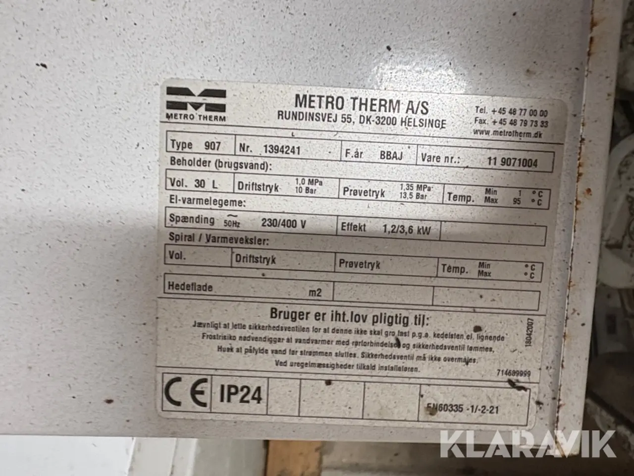 Billede 7 - Varmtvandsbeholdere Metro therm 26L - 2 styks