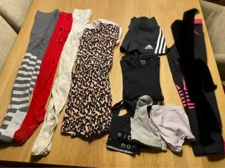 Pigetøj 122/128 Nike shorts, strømpebukser, kjole