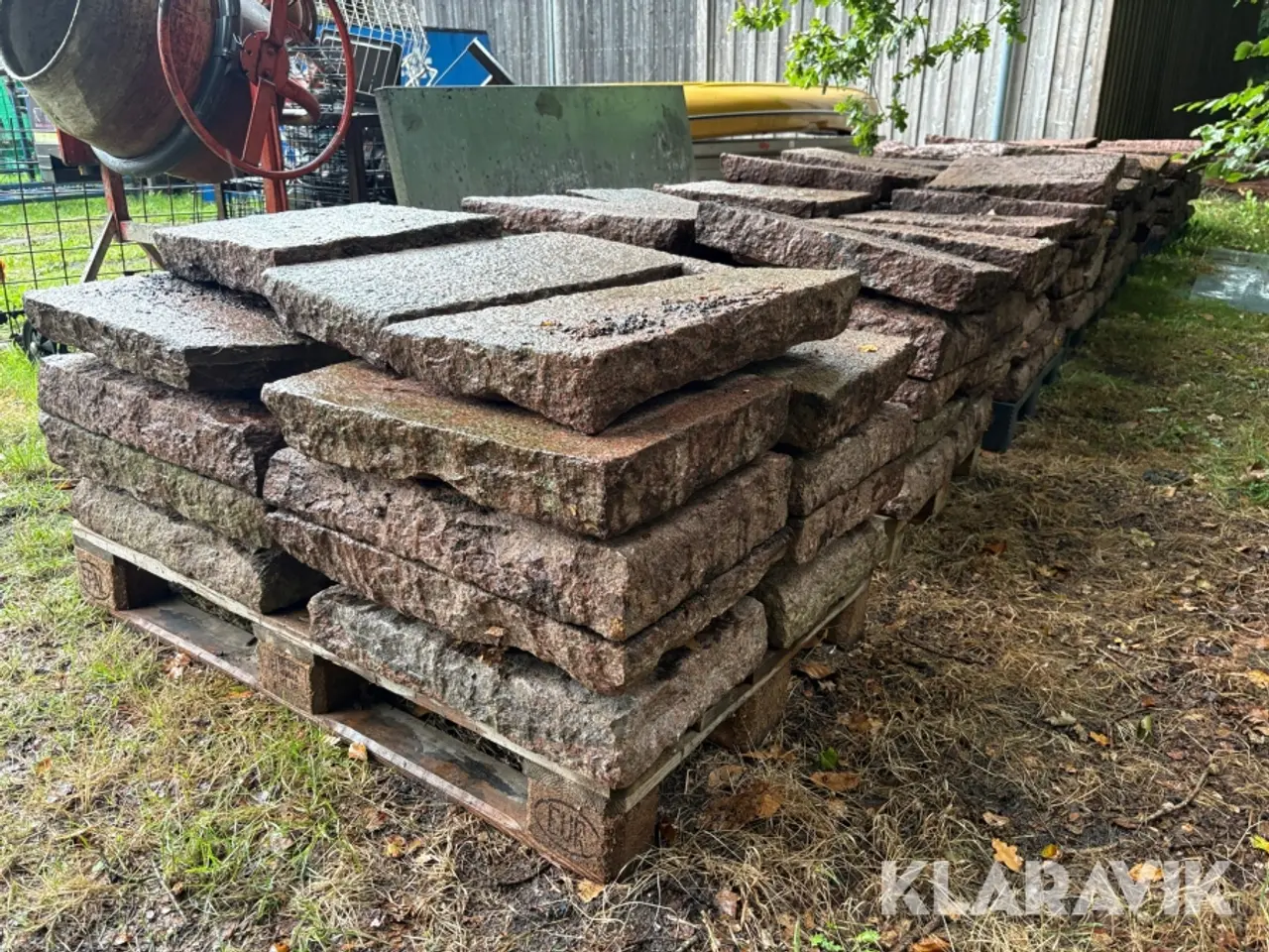 Billede 1 - Granit sten Bornholmsk Granit Rød 140 hele sten