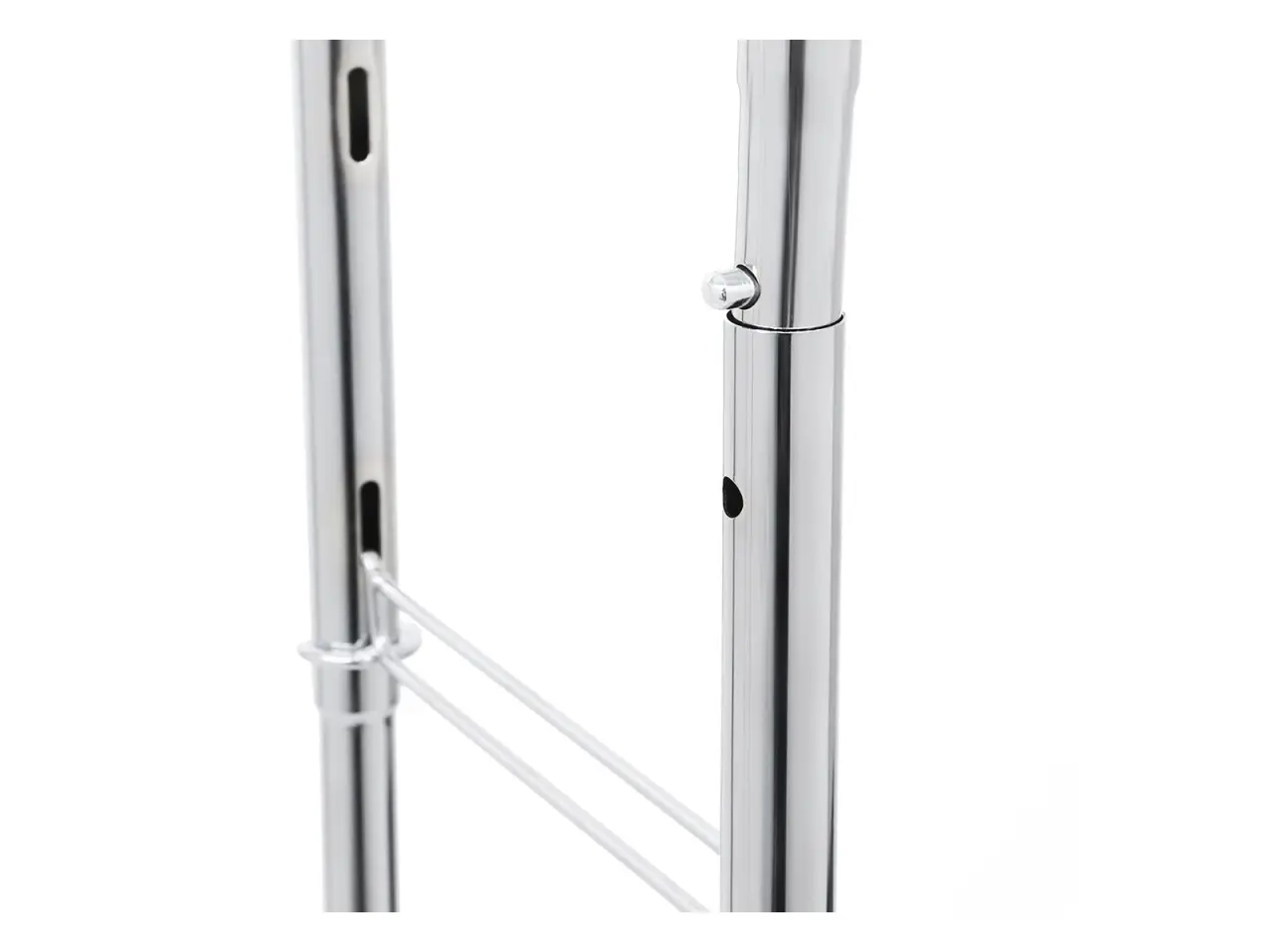 Billede 5 - Tøjstativ på hjul Heavy Duty 110 kg, justerbar længde 129-169 cm, krom
