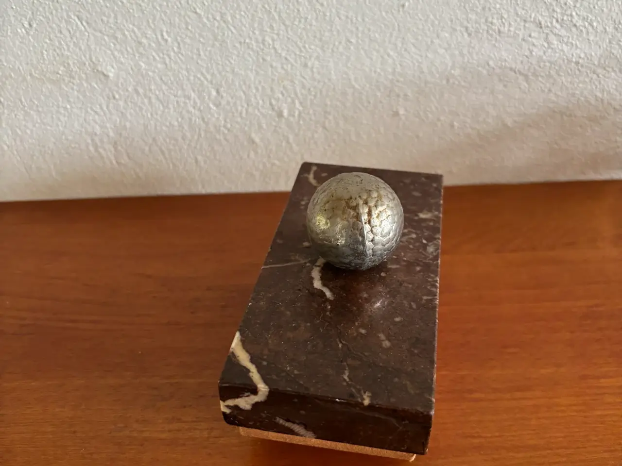 Billede 5 - Smuk vintage blæksuger i rødbrun marmor – Art Deco