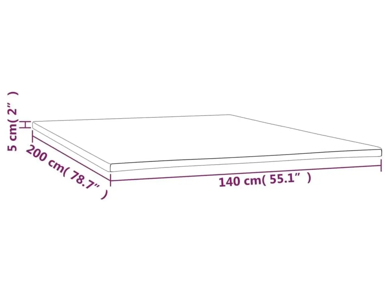 Billede 7 - Topmadras 140x200x5 cm