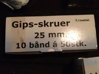 Gipsskruer til metal